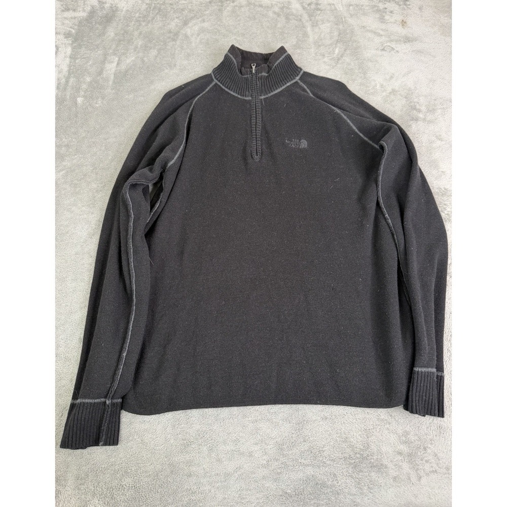 The North Face 1/4 Zip Sweater Men's Size Large Black